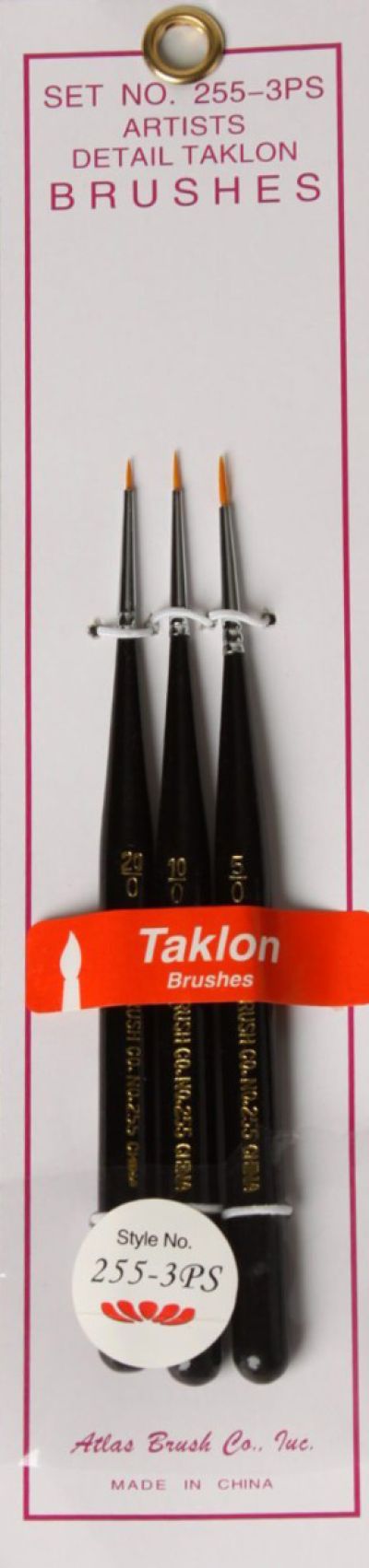 Taklon Ultra Detail 3 Brush Set (5/0, 10/0, 20/0)