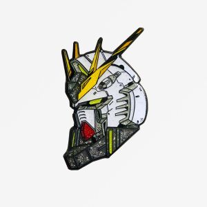 Nu Gundam Bust Enamel Pin (by Pinstash)
