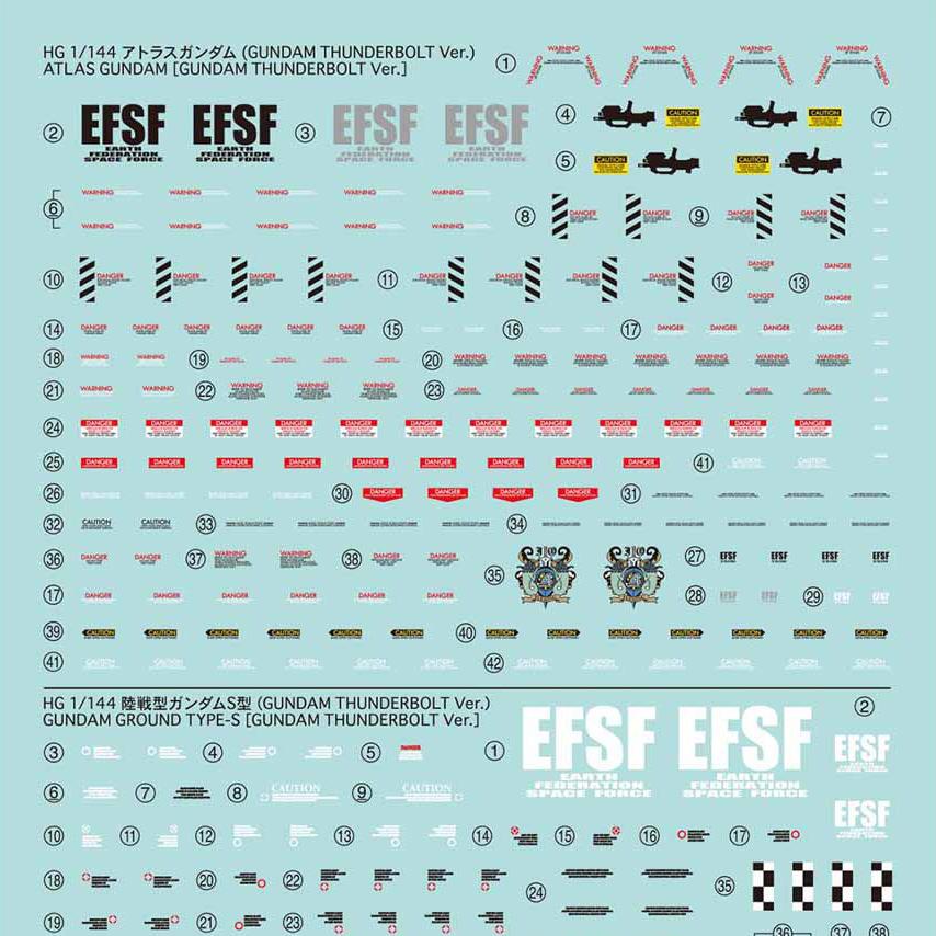 GD-114 HG Gundam Thunderbolt Series Decal