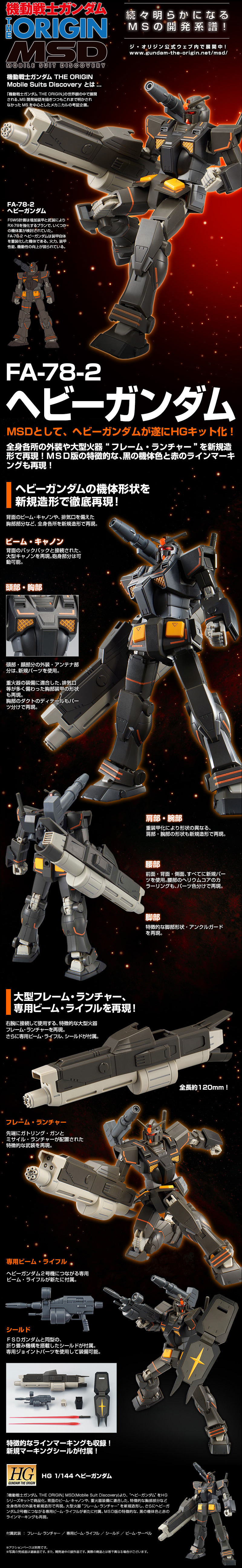HG Heavy Gundam The Origin Details